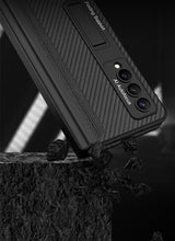 Magnetic All-included Slide Pen Case With Back Screen Glass Hinge Holder Phone Cover For Samsung Galaxy Z Fold 3 5G/Z Fold 4 5G