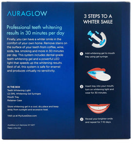Teeth Whitening Kit, LED Light, 35% Carbamide Peroxide, (2) 5ml Gel Syringes, Tray and Case