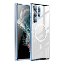 For Samsung S23U Matte Backplane Magic Shield Magnetic Suction Mobile Phone Case S22U NOTE20U Metal Lens Protective Cover