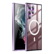 For Samsung S23U Matte Backplane Magic Shield Magnetic Suction Mobile Phone Case S22U NOTE20U Metal Lens Protective Cover