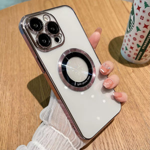 Transparent Back Cover Magnetic Cell Phone Case