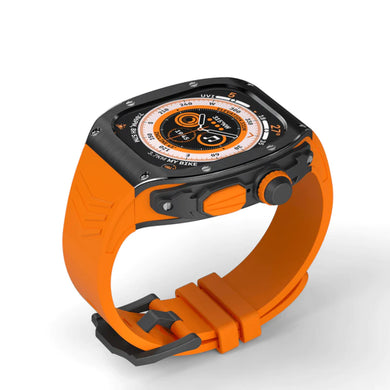 Silicone Band 316L Stainless Steel Case Retrofit Kit For Apple Watch Ultra