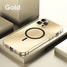 Magnetic Charging Aluminium Metal Bumper Matte Case Cover for iPhone