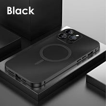 Magnetic Charging Aluminium Metal Bumper Matte Case Cover for iPhone