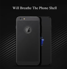 Ultra Slim Grid Heat Dissipate Phone Case For iPhone 6 S 6S 7 8 Plus X Matte Hard PC Protective Cover