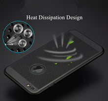 Ultra Slim Grid Heat Dissipate Phone Case For iPhone 6 S 6S 7 8 Plus X Matte Hard PC Protective Cover