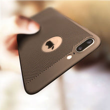 Ultra Slim Grid Heat Dissipate Phone Case For iPhone 6 S 6S 7 8 Plus X Matte Hard PC Protective Cover