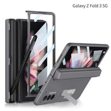 Magnetic All-included Slide Pen Case With Back Screen Glass Hinge Holder Phone Cover For Samsung Galaxy Z Fold 3 5G/Z Fold 4 5G