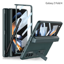 Magnetic All-included Slide Pen Case With Back Screen Glass Hinge Holder Phone Cover For Samsung Galaxy Z Fold 3 5G/Z Fold 4 5G