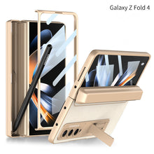 Magnetic All-included Slide Pen Case With Back Screen Glass Hinge Holder Phone Cover For Samsung Galaxy Z Fold 3 5G/Z Fold 4 5G