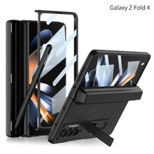 Magnetic All-included Slide Pen Case With Back Screen Glass Hinge Holder Phone Cover For Samsung Galaxy Z Fold 3 5G/Z Fold 4 5G